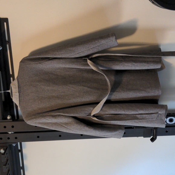 Abercrombie & Fitch Wool Blend Belted Wrap Trench Coat Size M - Picture 3 of 3